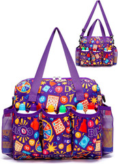 Bingo Bag with Pockets for Daubers Dabbers Dobbers Dotters Violet Portable Bingo