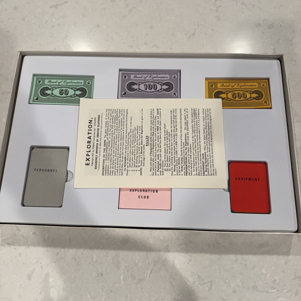 Vtg Exploration Board Game 1967 Spiring Enterprises Ltd. Replacement Parts