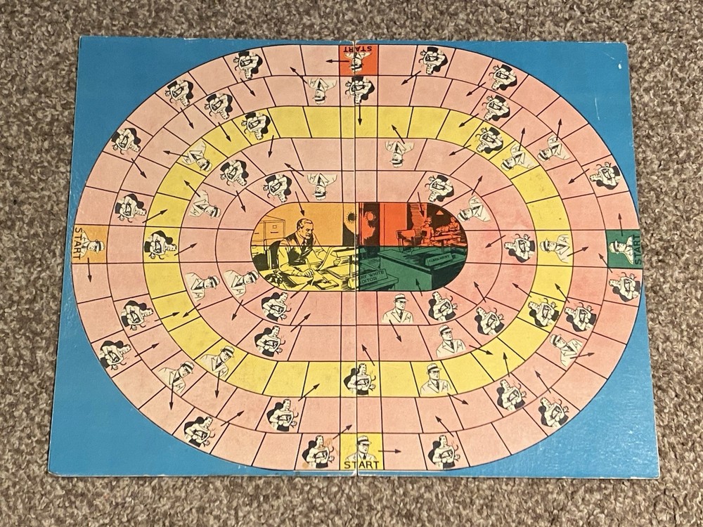 Vintage 1941 Superman Game Board Milton Bradley