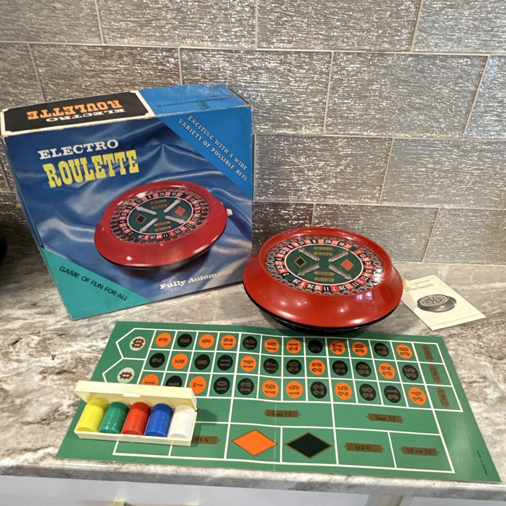 Waco Electro Roulette Vintage Game Set w/ Box Chips Mat Instructions