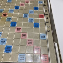 Vtg Scrabble Deluxe Edition Game Turntable Rotating Board 1989 100% Complete