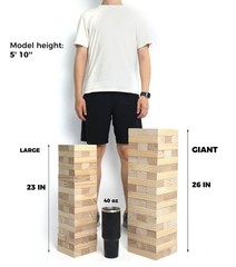 Giant Tower Stacking Game 4 Ft Tall – 54 Blocks, Carry Bag, Scoreboard Included