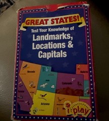 Great States Card Game, with Map