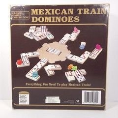 Cardinal Classic Collection Mexican Train Dominoes Wood Box Complete Game