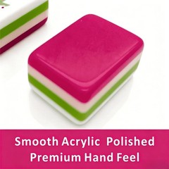 Rose Red Green Multilayer Acrylic American Mahjong Tiles 160-Piece