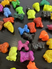 Gogo’s Crazy Bones Lot of 61 Neon Mixed Series Black White Glitter 57 10 37 18