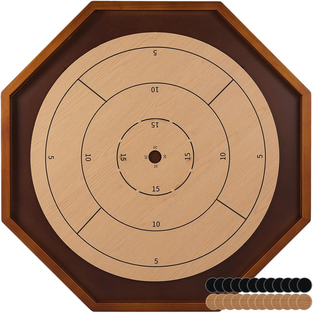 Crokinole Board Game – 27 Inch Large Classic Board Game.Deluxe Tournament Crokin