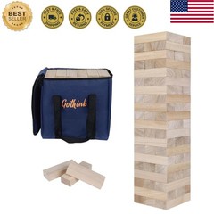 Wooden Giant Tumble Tower Game – 60 Blocks for Thrilling Fun & Skill Development