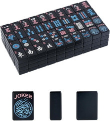 American Mahjong Tiles (1.2”,Tiles Only), 166 Mahjong Tile Set with Black Color