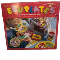 New and Sealed! Eduplates Mixed Up Barnyard Educational Game Party Kit Rare