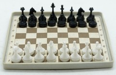 Ukraine Ukrainian USSR Mini Pocket Travel Magnetic Chess Checkers GOOD