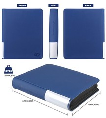 Top Loader Binder, Holds 288 Card, 9 Pocket TOP 9 288, Navy Blue