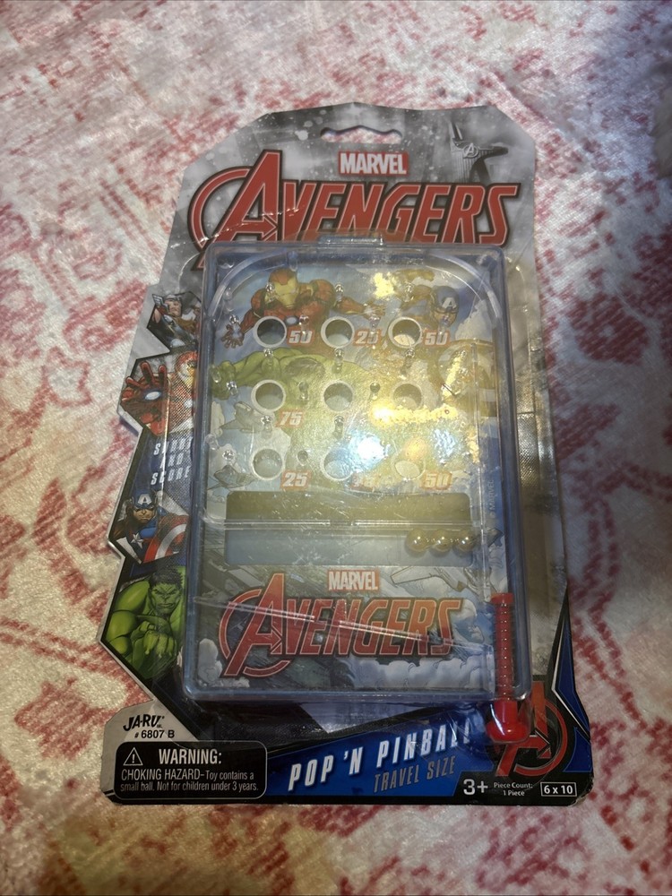 JA-RU Marvel Avengers Pop n Pinball Travel Size Kids Game Ages 3+