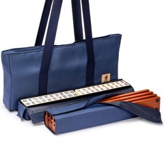 American Mahjong Sapphire Blue 166-Tile Rack/Pusher Soft Case FX-AM005-A New