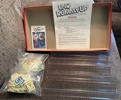 Vintage 1993 Uno Rummy Up Mattel Family Game 90’s Tiles Complete EUC