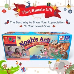 Noah’s Ark Board Game, Educational Strategy Balancing Game with 30 Animals