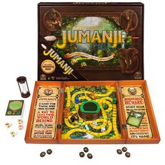 Jumanji the Game Real Wooden Box Edition of the Classic Adventure Board Game