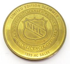 NHL Limited Edition Slammer Pogs 1995 AC Sales Metal Token Hologram Slap Shot