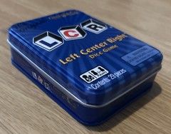 *SEALED* The Original LCR Left Center Right Dice Game Blue Tin George & Company