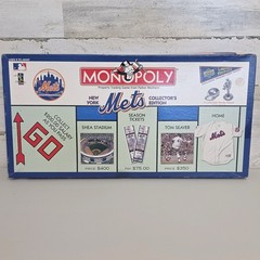 New York Mets Monopoly 2001 Collector’s Edition Board Game Pewter Tokens