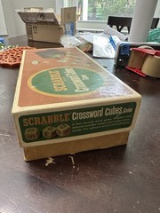Scrabble Vintage 1964 Crossword Cubes Word Game Set -COMPLETE-
