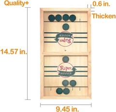 Fast Sling Puck Game Wooden Hockey Table Game Foosball Winner Board Game, Gift.