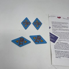 Vintage 1992 Ask Zandar Board Game Replacement Instructions, Yes/No Tokens Only