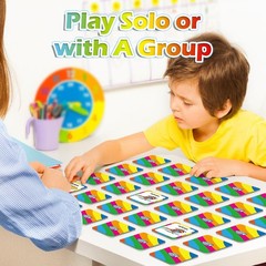 48 Pcs Vehicle Memory Match Game for Kids 3-6, Educational Flash Cards, Toddler