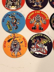 1990s Lot of 16 Kraft Kaps Pogs Slammers Retro Mad Max Alex Rose Pirate Pete