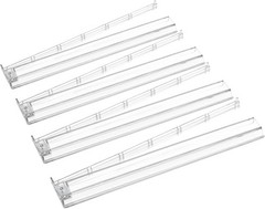 Compact Clear Acrylic Mahjong Rack & Pusher Combo – Set of 4 for Modern Games