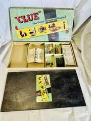 100% COMPLETE 1949 Vintage CLUE Board Game Parker Brothers Long Box Antique