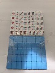 mahjong tiles vibrant layered American style 4 Layered 160 tiles Baby Blue New