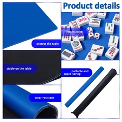 GUSTARIA Large Mahjong Mat with Black Carrying Bag (Blue,31.5 Large, Blue