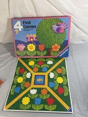 4 First Games by Ravensburger 1988, 2-6 Players, Children Ages 3-8 Kids Complete