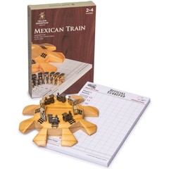 Yellow Mountain Imports Mexican Train Dominoes Accessory Set (5.8-Inch Wooden…