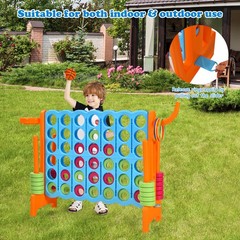 Costway 2.5Ft 4-to-Score Giant Game Set Basketball Hoop Ring Game Indoor Outdoor