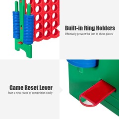 Jumbo 4-to-Score 4 in A Row Giant Game Set Kit Adults Kids Family Indoor Outdoor