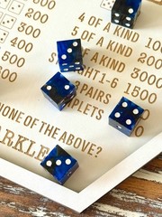 Resin Dice Set 6pcs – Royal Midnight Swirl – Handmade Replacement Dice Games