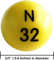 3/5 Inch Bingo Balls for Standard Cages and Bingo Boards, Easy Read, 75 Count, P