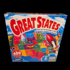 Great States Board Game Sealed NOS 2013 w 400 Question Cards Ages 7+ 2-6 Players