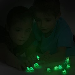 48 Pieces Marbles Glow in The Dark for Kids Mixed Colors 0.4 Inch, Green