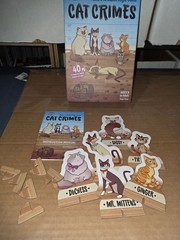 Cat Crimes ThinkFun Logic Game Single Player Ages 8+ Cardboard Cat Tokens 2017