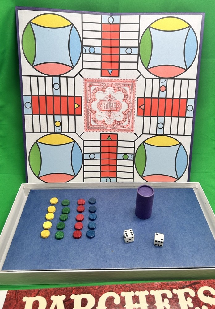Vintage Parcheesi Board Game of India 1989 Milton Bradley Royal Complete