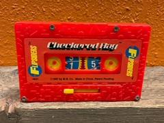 FLIPSIDERS Checkered Flag Milton Bradley 1987 Pocket Game Cassette
