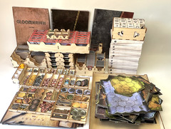 Gloomhaven 2nd Print + Wood Organizer + Solo Book + Mats + 9 Sealed Classes
