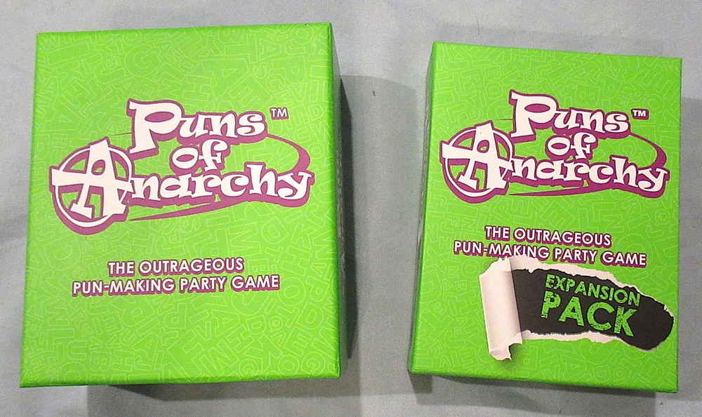 Puns of Anarchy – The Outrageous Pun-Making Game + Expansion Pack – Very Good