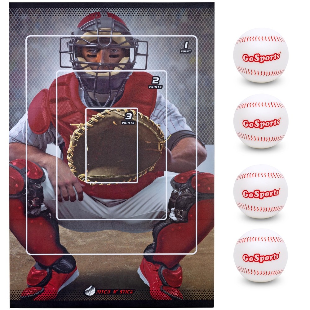 GoSports Pitch N’ Stick Kids Baseball Pitching Game – Choose Between Wall Pos…