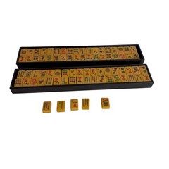 1940s Butterscotch Bakelite Mahjong Mah Jongg Set MET Games NY 148 Tiles