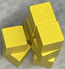 Wingspan Yellow Wooden Action Cubes – Lot of 8