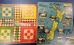 Vintage LUDO Aeroplane Race round New Zealand Toytown Board Only RARE